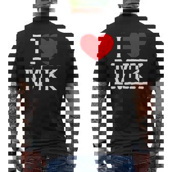 I Love ハート Mk メンズTシャツ バックプリント - Kawaiitshirt