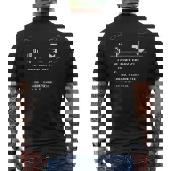 Low Energy Day恐竜サボテンピクセル メンズTシャツ バックプリント - Kawaiitshirt