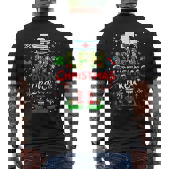 LPN Christmas Crew Colorful Floral Costume Elf Nurse Job Men's Back Print T-Shirt | Mazezy