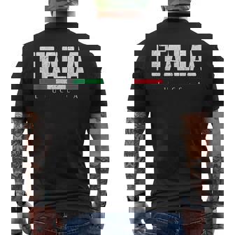 Lucca Italia Bandera Italiana Italia Touristouvenir Camiseta Hombre Estampado Espalda - Regaloses