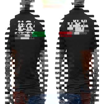 LUCERA City Italia Vintage Italy Flag For Travel Lovers Men's Back Print T-Shirt | Mazezy