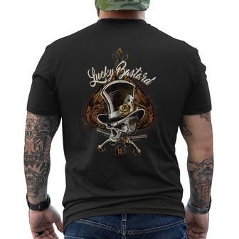 Lucky Bastardo Hipster-Rockabillyteam-Punk Regalo Para Biker Camiseta Hombre Estampado Espalda - Regaloses