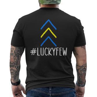 Lucky Few Down Syndrome Awareness Proud Family Support Men's T-shirt Back Print - Thegiftio UK