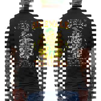 Lucky Leprechaun Sidewalk Riches Cartoon Fortune Magic Men's Back Print T-Shirt | Mazezy