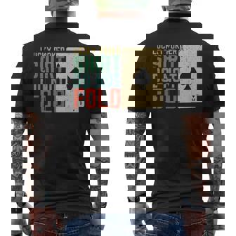 Lucky Poker Top Do Not Fold Casino Gambling Card Player Men's Back Print T-Shirt | Mazezy