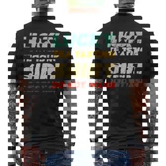 Lucky Tea Tasting Shirt Do Not Wash Tea Tasting Men's Back Print T-Shirt | Mazezy