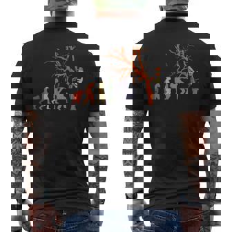 Lumberjack Evolution Landscaping Carpenter Chainsaw Men's Back Print T-Shirt | Mazezy