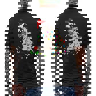 Lumières De Noël Pour Amoureux Des Chiens Carlin Père Noël Carlin Noël T-shirt imprimé au dos - Cadeauxyz