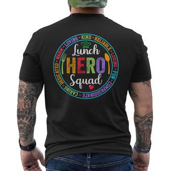 Lunch Hero Squad Lunch Lady School Cafeteria Worker Men's T-shirt Back Print - Thegiftio UK
