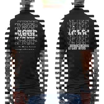 Lung Cancer Awareness Support We Fight White Ribbon Men's T-shirt Back Print - Monsterry