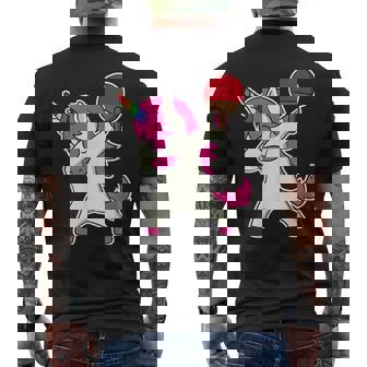 Lustig Tischtennis Dabbing Einhorn Tischtennispieler T-Shirt mit Rückendruck - Seseable