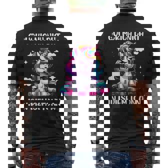 Lustige Einhornprüche Für Tierliebhaber Guck Mich Nicht In Diesem Ton An Einhorn Unicorn Witzige Chwarz Erwachsene Kind T-Shirt mit Rückendruck - Seseable