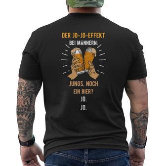 Lustiger Bierpruch Jungs Noch Ein Bier Jo Effektaufen T-Shirt mit Rückendruck - Geschenkecke