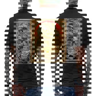 Lustiger Ramen Dinosaurier Anime Otaku Nudeln Grafik T-Shirt mit Rückendruck - Seseable