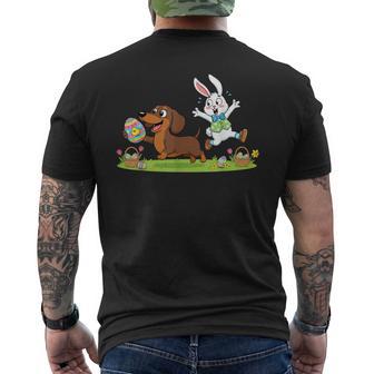 Lustiges Dackel Häschen Osterei Kinder Herren Damen Ostern Tag T-Shirt mit Rückendruck - Geschenkecke
