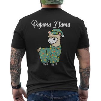 Lustiges Lama Pyjamachlafenszeit Lama Pyjama Alpaka T-Shirt mit Rückendruck - Geschenkecke