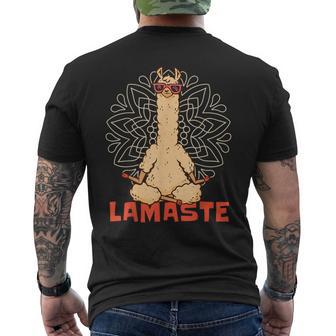 Lustiges Lama-Yoga-Lamaste-Namaste-Meditation T-Shirt mit Rückendruck - Geschenkecke
