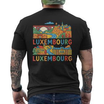 Luxembourgouvenir Deoyage Cadeauille T-shirt imprimé au dos - Cadeauxyz