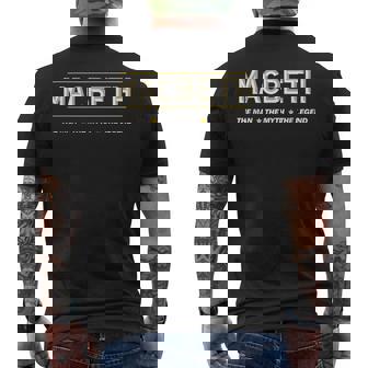 Macbeth The Man The Myth The Legend メンズTシャツ バックプリント - Kawaiitshirt