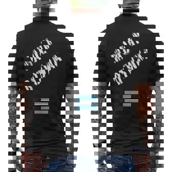 Made In Botswana With Flag Men's Back Print T-Shirt | Mazezy