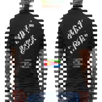 Made In Eritrea With Flag Men's Back Print T-Shirt | Mazezy