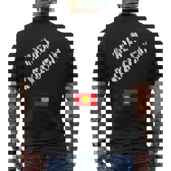 Made In Kyrgyzstan With Flag Men's Back Print T-Shirt | Mazezy