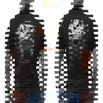 Magic Hat And Wand Shirt Kids Magic Show Costume Men's Back Print T-Shirt | Mazezy