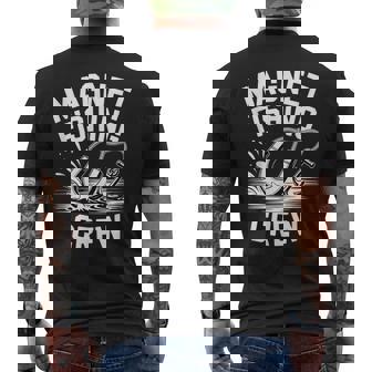 Magnet Fishing Crew Detecting Treasure Men's Back Print T-Shirt | Mazezy