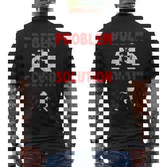 Magnet Fishing Treasure Hunting Problem Solution Hobby Men's Back Print T-Shirt | Mazezy