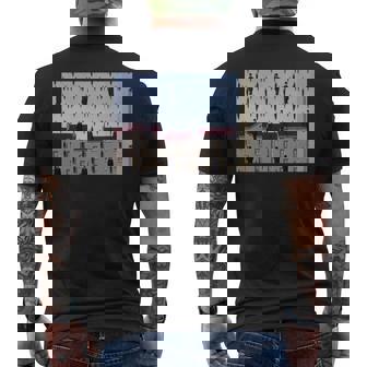 Magritteによるゴルコンダの有名な絵画。 長袖tシャツ メンズTシャツ バックプリント - Kawaiitshirt