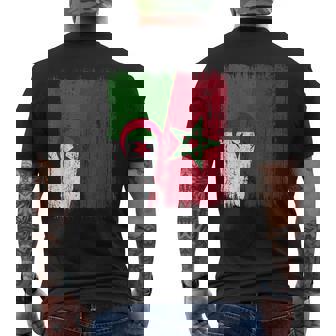 Maillot Algérie Maroc Demi Drapeau Algérien Patrimoine Marocain T-shirt imprimé au dos - Cadeauxyz