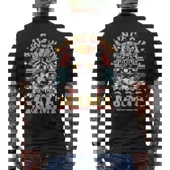 Maine Coon Cat Mama Floral Vintage 60s 70s Sunglasses Men's Back Print T-Shirt | Mazezy