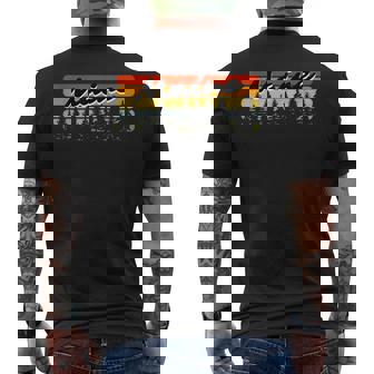 Maine Forest Sunset Trees Cabin Aesthetic Cabincore Souvenir Men's Back Print T-Shirt | Mazezy