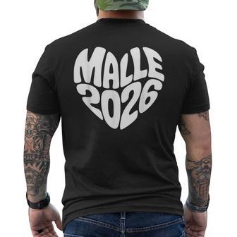Malle 2026 Herz Form Mallorca Party Urlaub Herzform Feiern T-Shirt mit Rückendruck - Geschenkecke