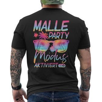 Malle Party Modus Aktiviert Feiern Mallorca Party T-Shirt mit Rückendruck - Geschenkecke