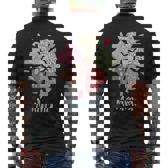 Mama Cute Flower Textile Patterns Floral Graphic Boho Mother Tank Top Men's Back Print T-Shirt | Mazezy