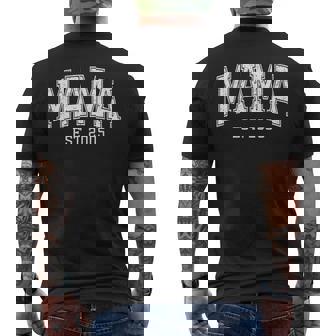 Mama Est 2005 Custom Mom Personalized Customized Men's Back Print T-Shirt | Mazezy