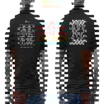 Mama Est 2025 Cute Graphic For New Mothers Mommy Mom Men's Back Print T-Shirt | Mazezy