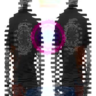 Mandala Bisexual Bisexuality Bi Subtle Pride LGBT Support Men's Back Print T-Shirt | Mazezy