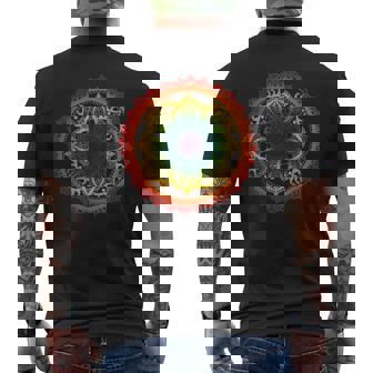 Mandala LGBTQ Lesbian Bisexual Pansexual Subtle Pride Gay Men's Back Print T-Shirt | Mazezy