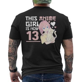 Manga Esta Chica De Anime Tiene Ahora 13 Años Y Cumple 13 Años Camiseta Hombre Estampado Espalda - Regaloses