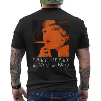 Manga Hip Hop Retro Vintage Hipster Urban Streetwear Anime Men's T-shirt Back Print - Monsterry