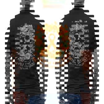 In March We Wear Orange Multiple Sclerosis Awareness Men's T-shirt Back Print - Thegiftio