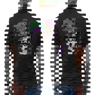 Mardi Gras Sugar Skull Costume Party New Orleans Trip Men's Back Print T-Shirt | Mazezy