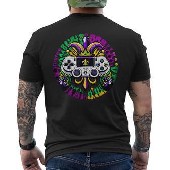Mardi Gras おもしろ絞り染め ゲーマー 男の子服 メンズゲーム メンズTシャツ バックプリント - Kawaiitshirt