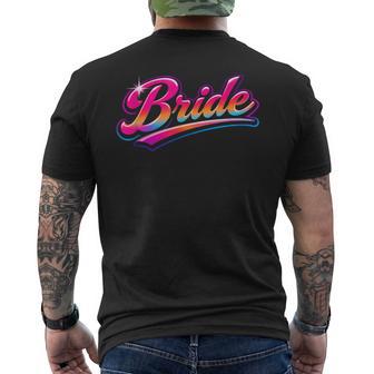 Mariée Élégantetyle Rétro Années 80 Pour Fête De Mariage T-shirt imprimé au dos - Cadeauxyz