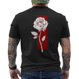 Maroon Red Burgundy Distressed Color Bar Rose Maroon Men's T-shirt Back Print | Seseable UK