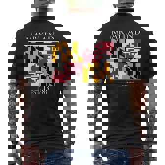 Maryland Flag 7Th Ustate 1788 Maryland Native メンズTシャツ バックプリント - Kawaiitshirt
