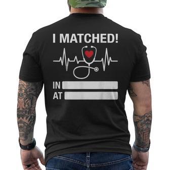 Match Day 2026 Doctor Medical School Residency I Matched Med Men's T-shirt Back Print - Thegiftio UK