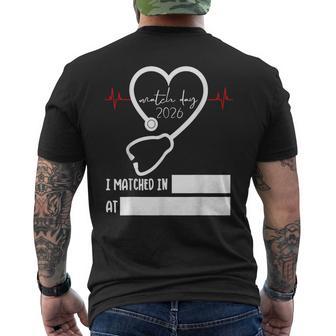 Match Day 2026 Future Doctor Physician Residency Fill In Men's T-shirt Back Print - Thegiftio UK